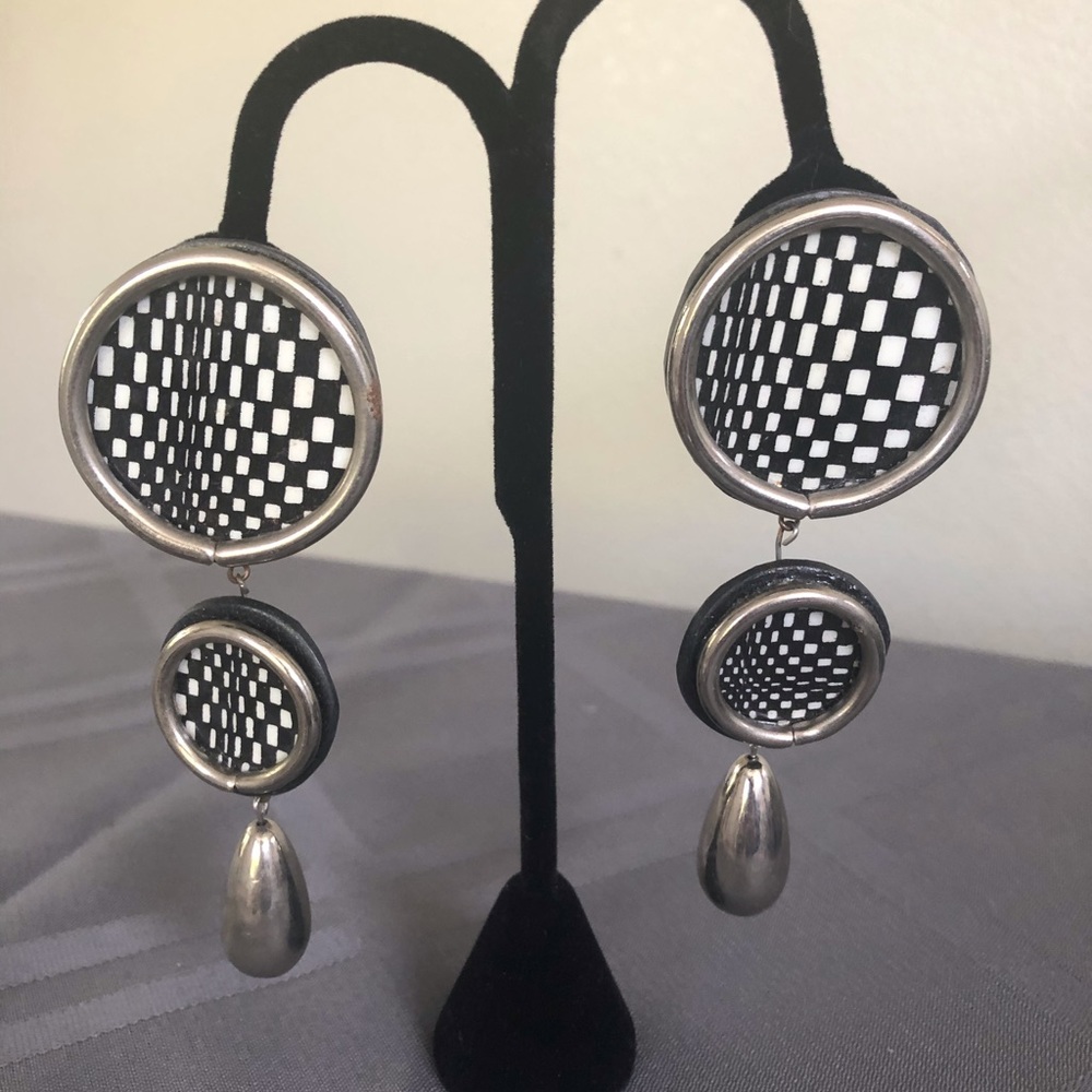 Unique vintage deco black/silver NWOT